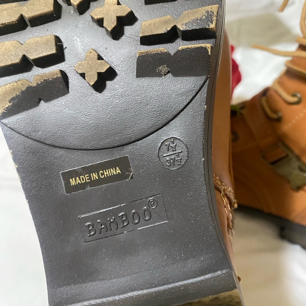 Baxboo Boot In Caramel Color Size 71/2 Runs A Lit… - image 5